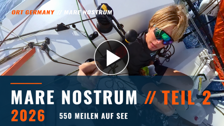 Konstantin Kurzeja auf seinem Mini 6.50 während der Mare Nostrum 2026.